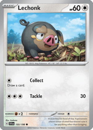 Lechonk - Scarlet & Violet - 155/198 (Pokemon Center Stamped)