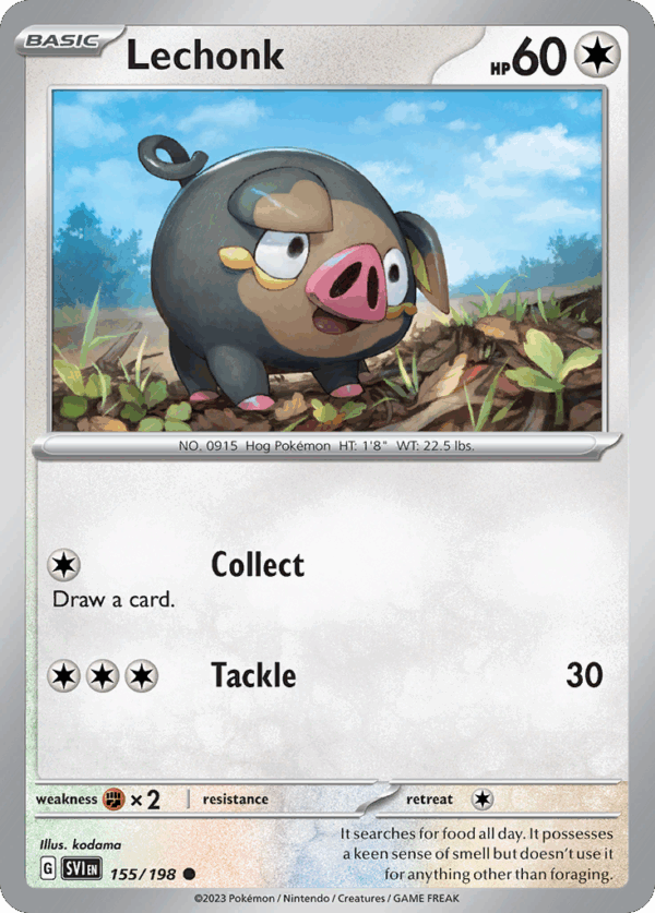 Lechonk - Scarlet & Violet - 155/198 (Pokemon Center Stamped)
