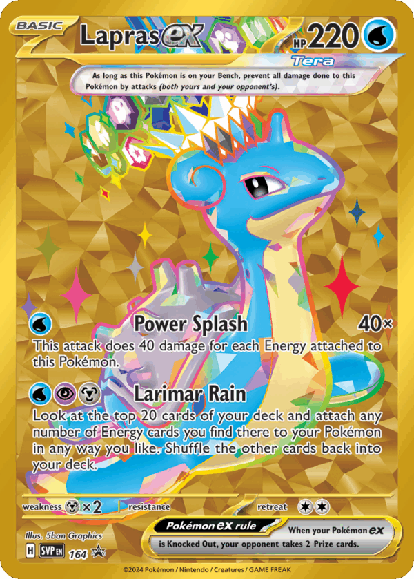 Lapras ex - Scarlet & Violet Black Star Promos - 164/165 (Sealed)