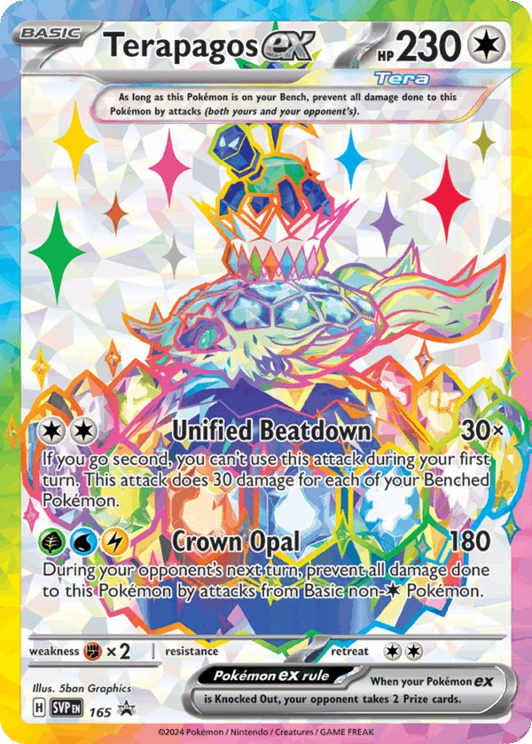 Terapagos ex - Scarlet & Violet Black Star Promos - 165/165 (Sealed)