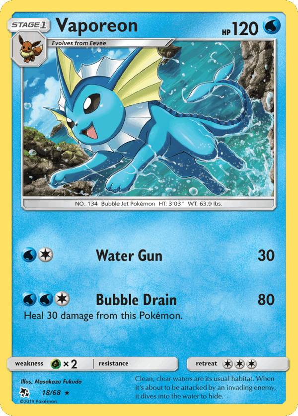 Vaporeon - Hidden Fates - 18/68