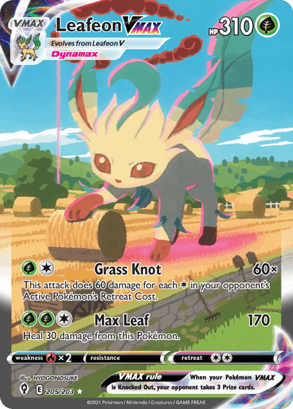Leafeon VMAX - Evolving Skies - 205/203