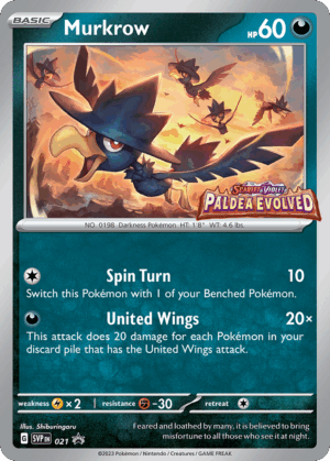 Murkrow - Scarlet & Violet Black Star Promos - SVP 021