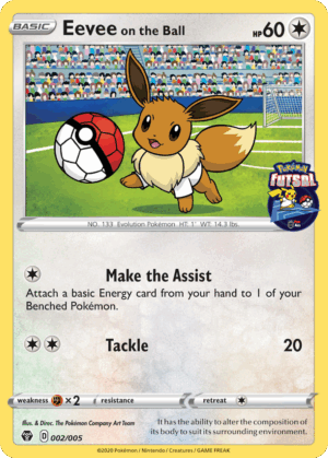 Eevee on the Ball - Pokémon Futsal Collection - 2/5 (Unsealed)