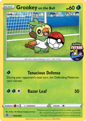 Grookey on the Ball - Pokémon Futsal Collection - 3/5 (Unsealed)