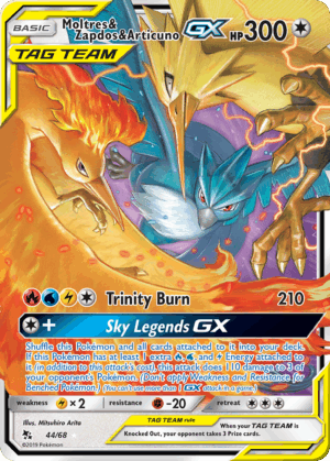 Moltres & Zapdos & Articuno-GX - Hidden Fates - 44/68 (NM)