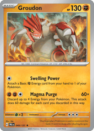 Groudon - Prismatic Evolutions - 49/131 (Poke Ball Reverse Holo)
