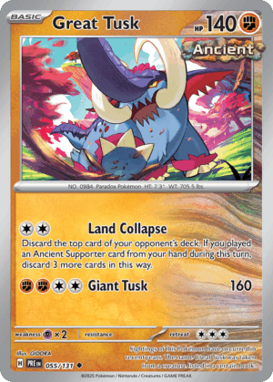 Great Tusk - Prismatic Evolutions - 55/131  (Poke Ball Reverse Holo)