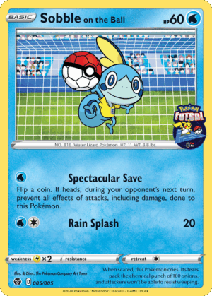 Sobble on the Ball - Pokémon Futsal Collection - 5/5 (Sealed)
