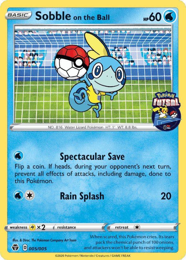 Sobble on the Ball - Pokémon Futsal Collection - 5/5 (Sealed)