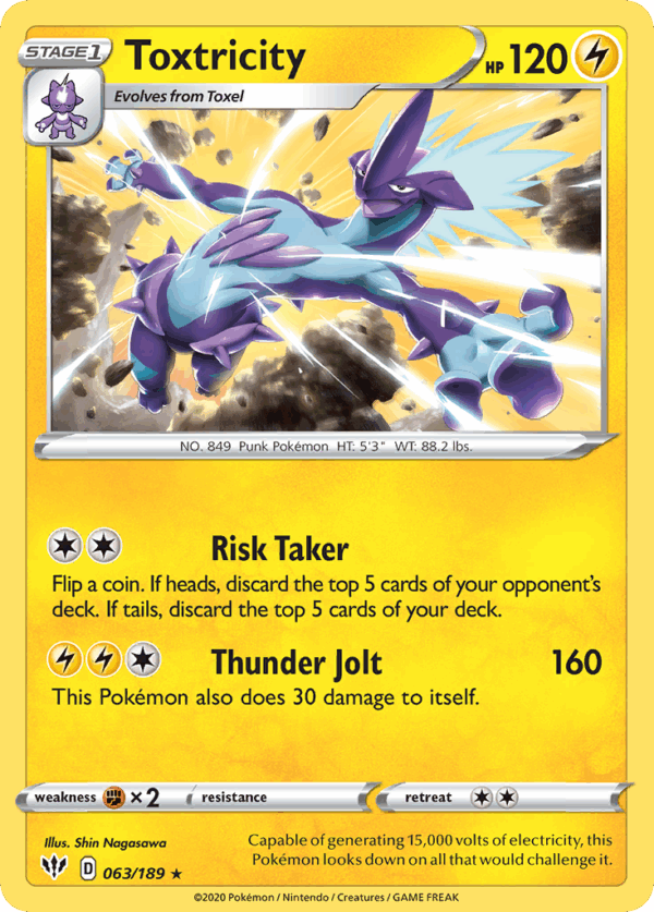 Toxtricity - Darkness Ablaze - 63/189 (Holo)