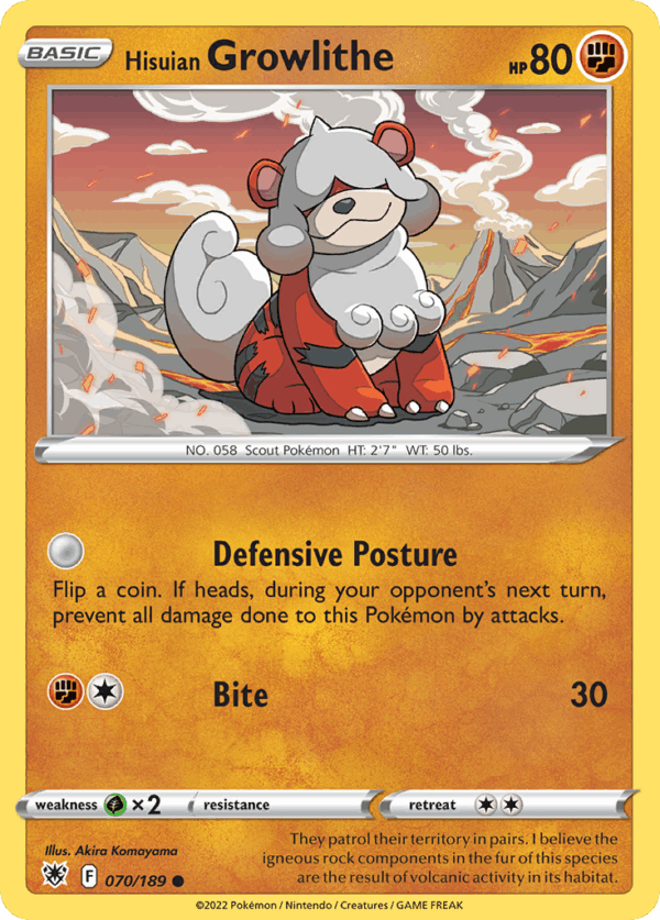 Hisuian Growlithe - Astral Radiance - 70/189 (Holo)
