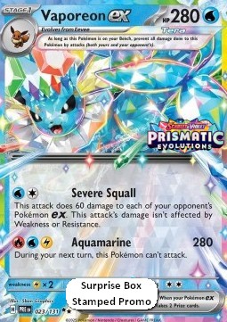 Vaporeon ex - Prismatic Evolutions - 023/131 (Sealed Stamped)