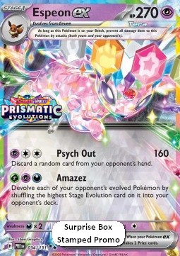 Espeon ex - Prismatic Evolutions - 034/131 (Sealed Stamped)