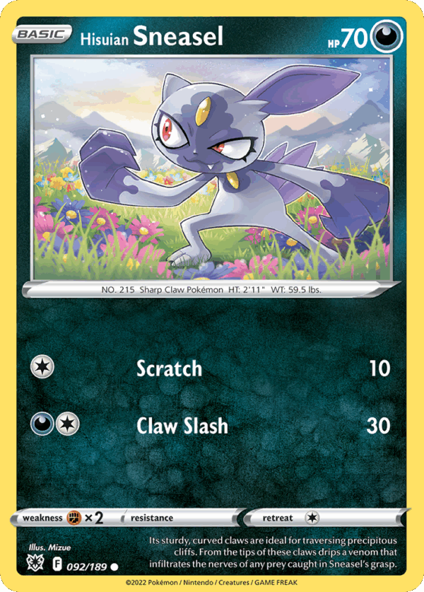 Hisuian Sneasel - Astral Radiance - 92/189 (Holo)