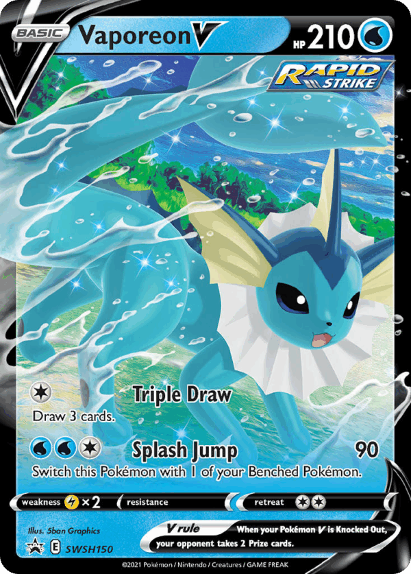 Vaporeon V - SWSH Black Star Promos - SWSH150/307