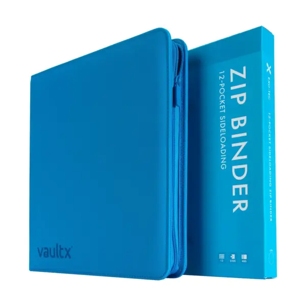 Vault X Exo-Tec 12-Pocket Zip Binder - Neon Blue - Image 2