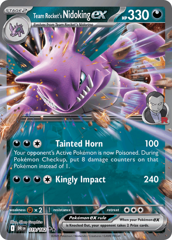 Team Rocket's Nidoking ex - Destined Rivals - 119/182