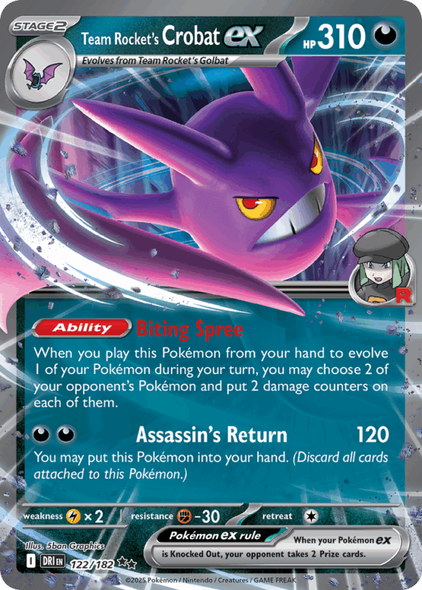 Team Rocket's Crobat ex - Destined Rivals - 122/182