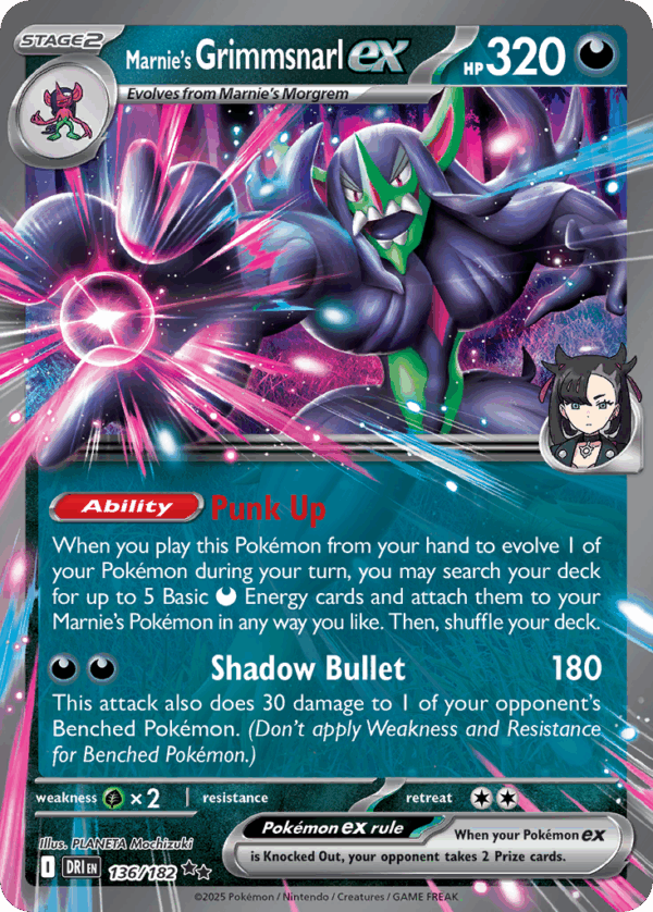 Marnie's Grimmsnarl ex - Destined Rivals - 136/182