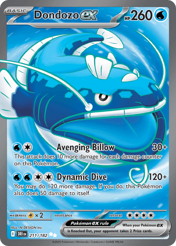 Dondozo ex - Destined Rivals - 211/182