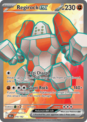 Regirock ex - Destined Rivals - 214/182