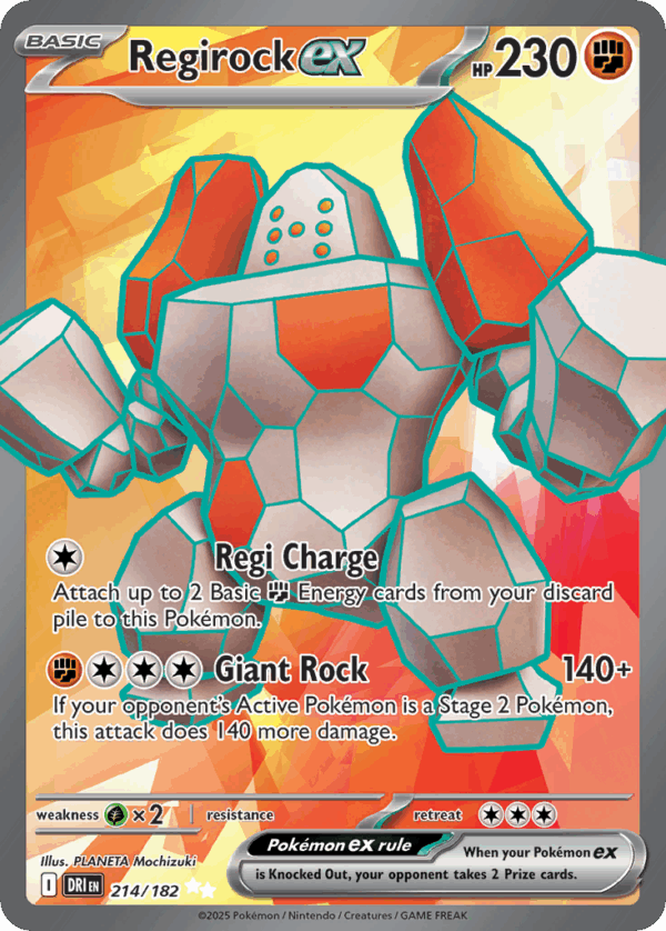 Regirock ex - Destined Rivals - 214/182