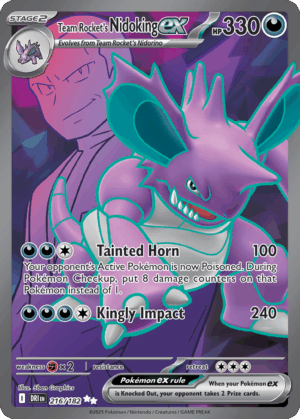 Team Rocket's Nidoking ex - Destined Rivals - 216/182