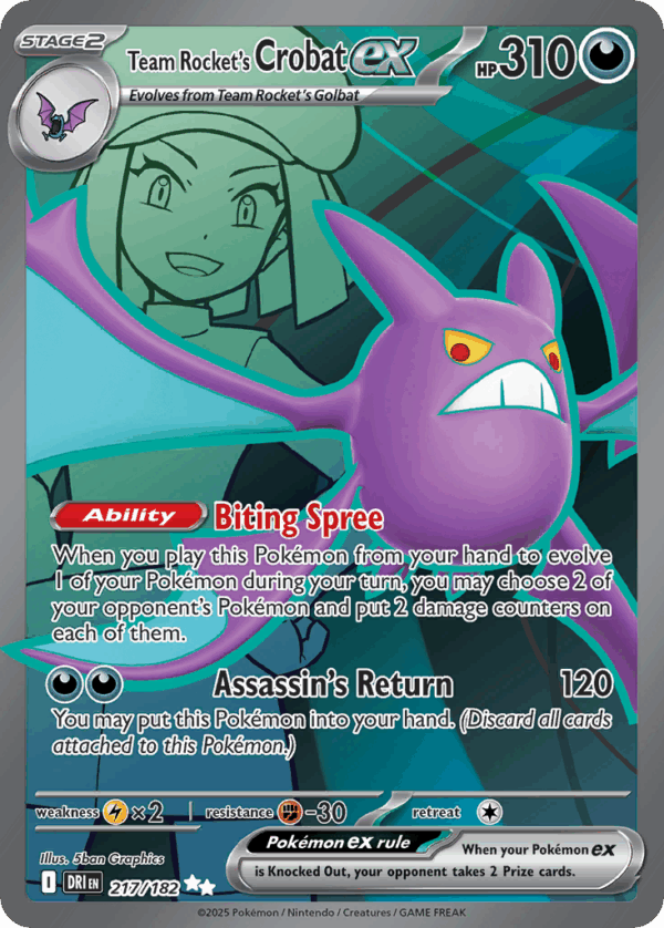 Team Rocket's Crobat ex - Destined Rivals - 217/182