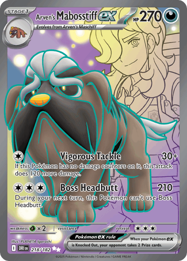 Arven's Mabosstiff ex - Destined Rivals - 218/182
