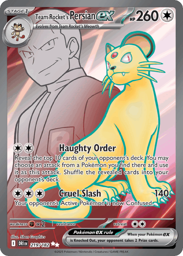 Team Rocket's Persian ex - Destined Rivals - 219/182