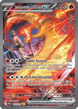 Team Rocket's Moltres ex - Destined Rivals - 229/182