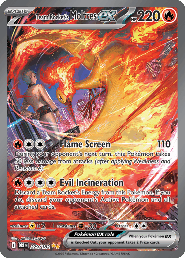 Team Rocket's Moltres ex - Destined Rivals - 229/182
