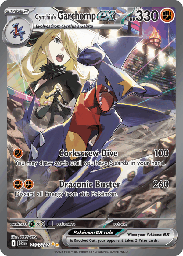 Cynthia's Garchomp ex - Destined Rivals - 232/182