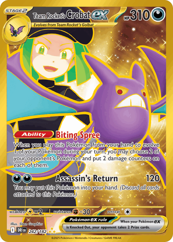 Team Rocket's Crobat ex - Destined Rivals - 242/182