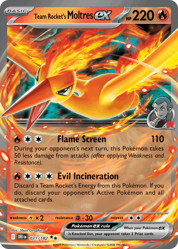 Team Rocket's Moltres ex - Destined Rivals - 31/182