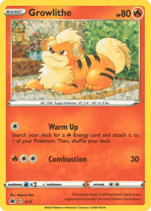 Growlithe - McDonald's Collection 2022 - 4/15