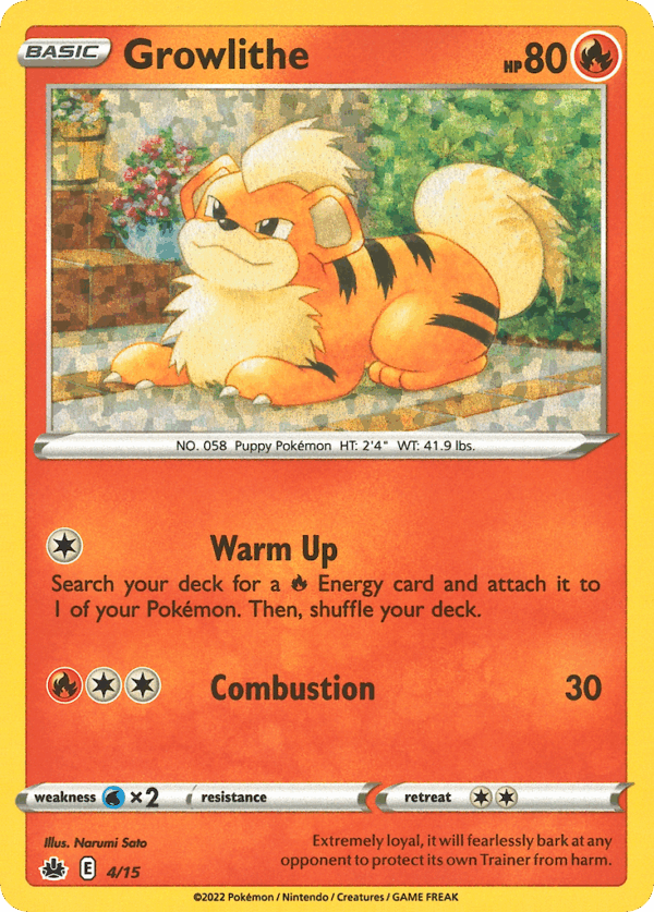Growlithe - McDonald's Collection 2022 - 4/15