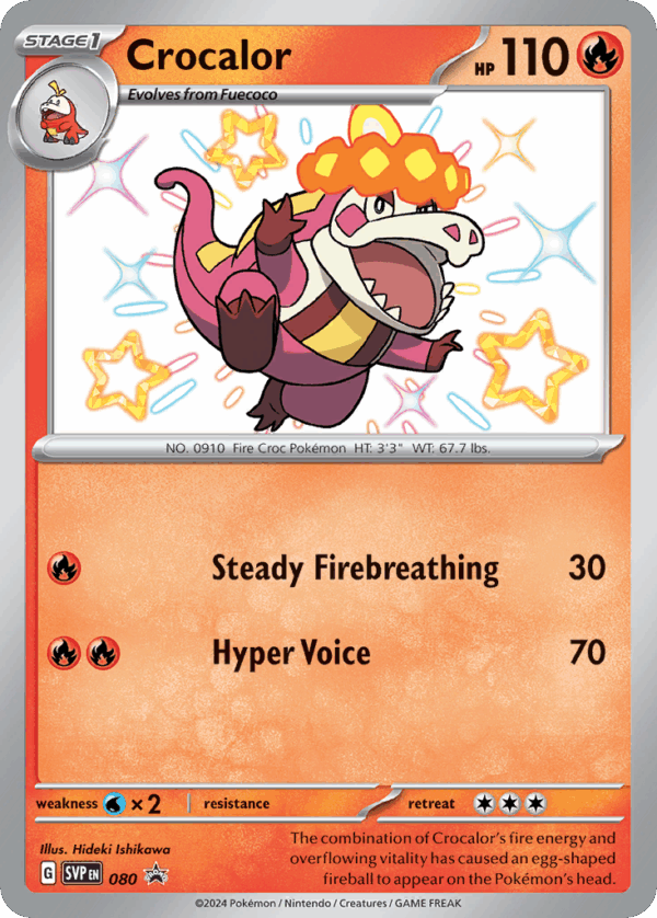 Crocalor - Scarlet & Violet Black Star Promos - SVP 080 (Unsealed)