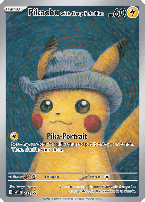 Pikachu with Grey Felt Hat - Scarlet & Violet Black Star Promos - 085 (Sealed)