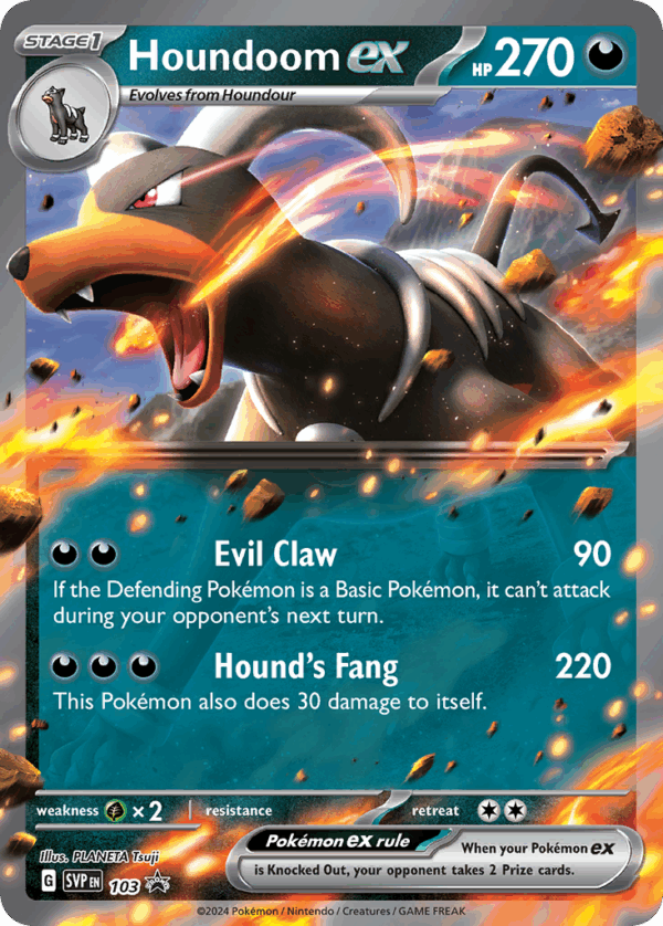 Houndoom ex - Scarlet & Violet Black Star Promos - 103/165