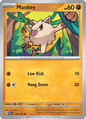 Mankey - Paldea Evolved - 106/193 (Cosmic Holo)