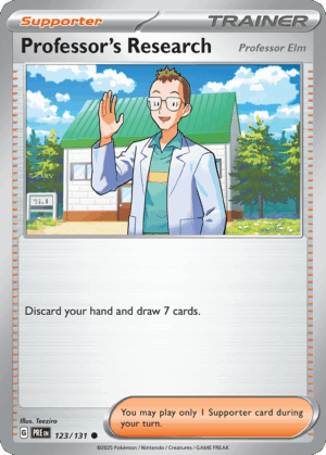 Professor's Research - Prismatic Evolutions - 123/131 (Poke Ball Reverse Holo)