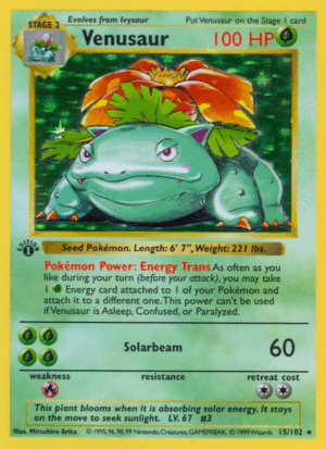 Venusaur - Base - 15/102 - Unlimited (HP)