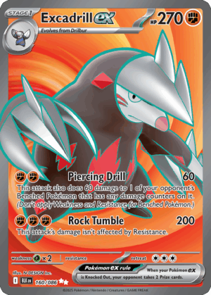 Excadrill ex - Black Bolt - 160/086