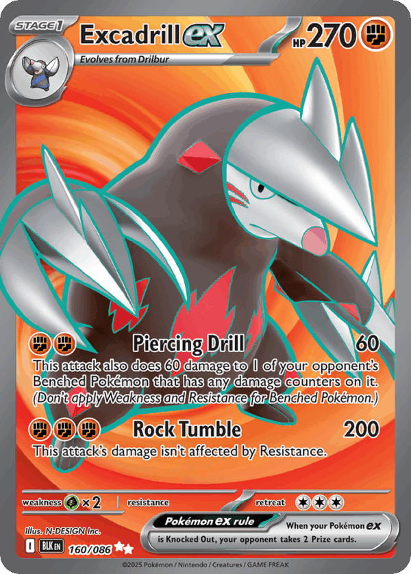 Excadrill ex - Black Bolt - 160/086