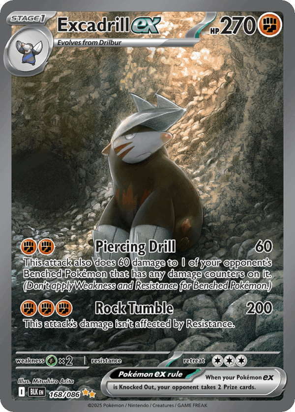 Excadrill ex - Black Bolt - 168/086