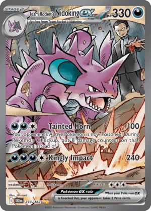 Team Rocket's Nidoking ex - Destined Rivals - 233/182