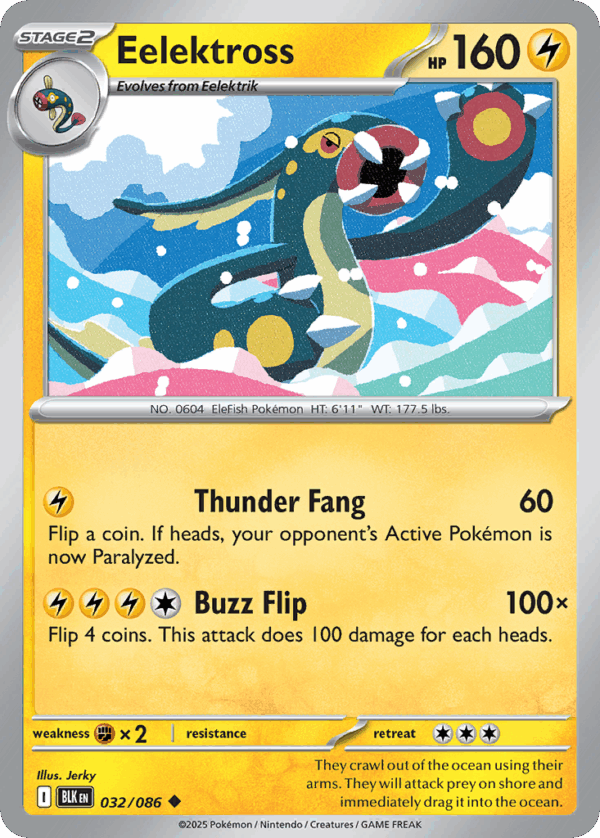 Eelektross - Black Bolt - 032/086 (Master Ball Reverse Holo)