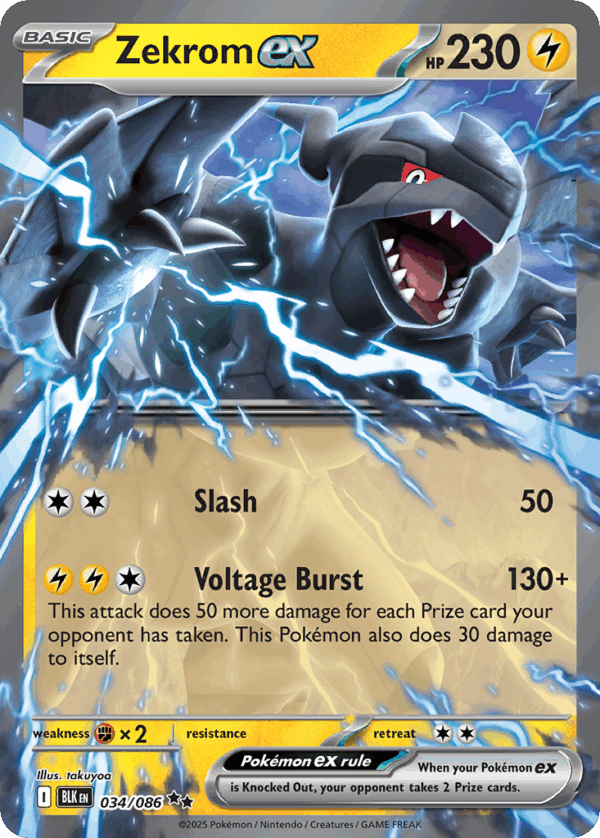 Zekrom ex - Black Bolt - 034/086
